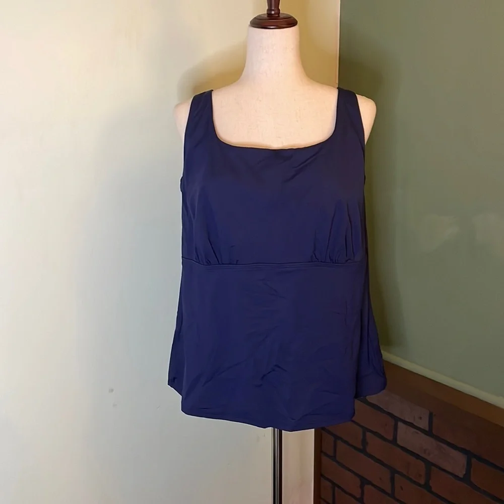 18W DD Lands End Tankini Swim Top G02 6545